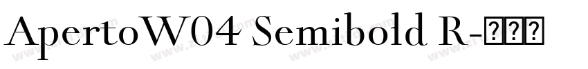 ApertoW04 Semibold R字体转换 ApertoW04 Semibold R字体转换